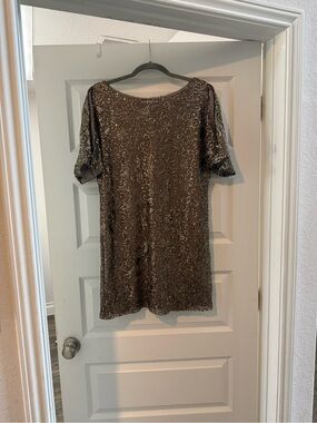 Scarlett Brown Sequin Short Dress